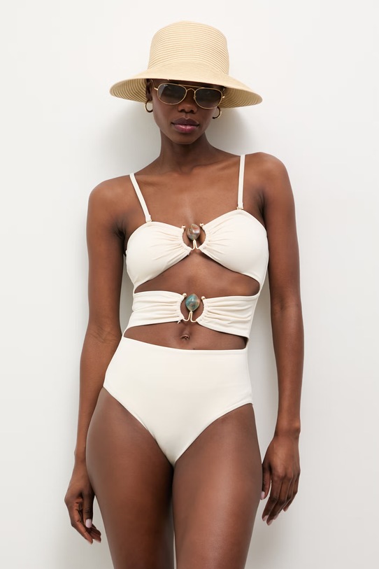 Answear.LAB strój kąpielowy jednoczęściowy damski beżowy AT1VT2523.fak