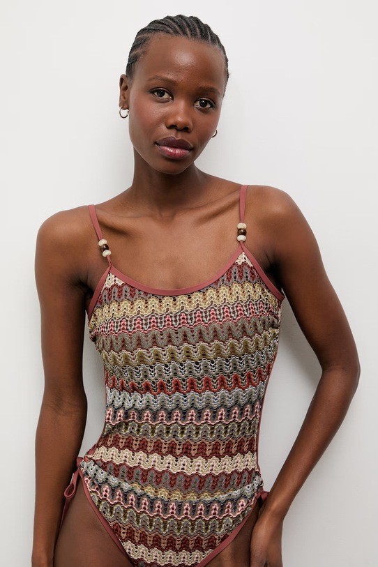 Answear.LAB Strój kąpielowy jednoczęściowy damski czerwony HT1AE1302.fak