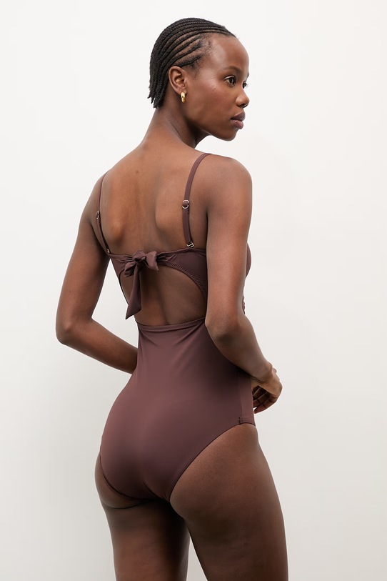 Odzież Answear.LAB strój kąpielowy jednoczęściowy damski WS26-KSD010 brązowy