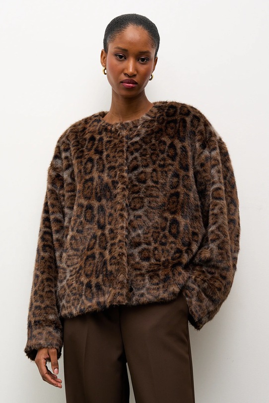 Answear.LAB kurtka nieocieplane brązowy UP26K-227002.tok