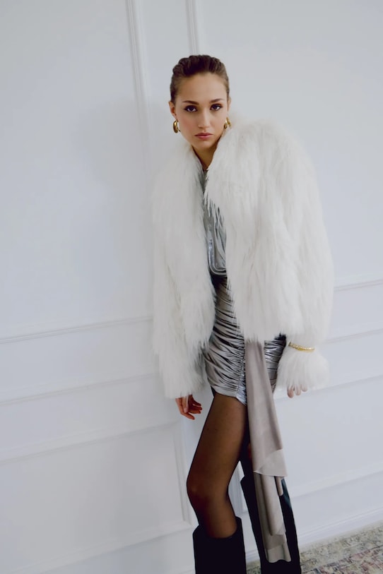 Answear.LAB kurtka bez kaptura biały 1703.tok