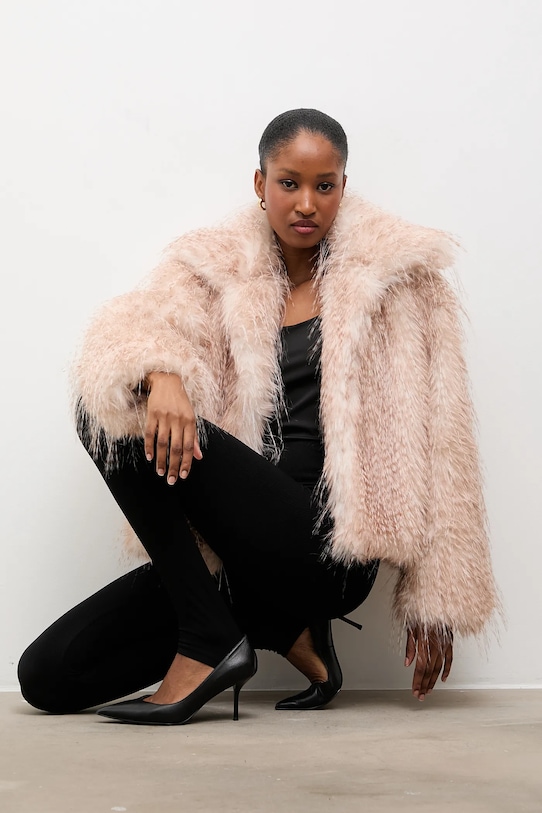 Answear.LAB kurtka bez kaptura beżowy 90167.tok