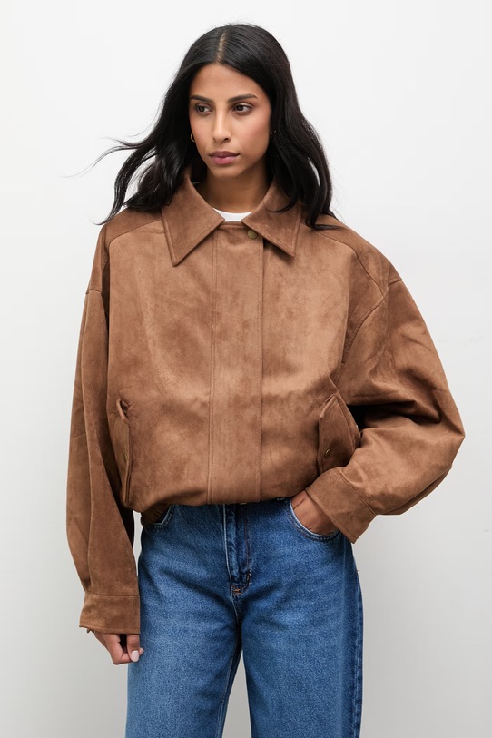 Answear.LAB kurtka brązowy 15768.fak