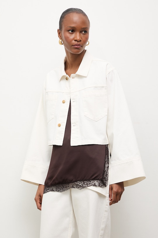 Answear.LAB kurtka damska jeansowa WS26-KUD009 biały WS26