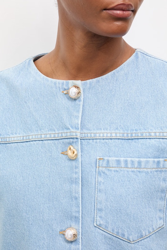 Answear.LAB kurtka damska jeansowa WS26-KUD010 niebieski