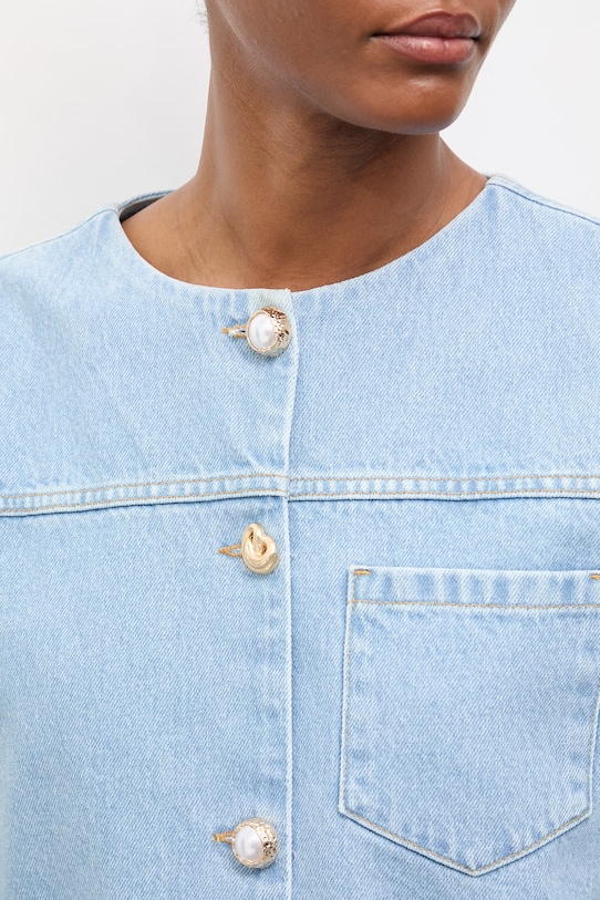 Answear.LAB kurtka damska jeansowa WS26-KUD010 niebieski