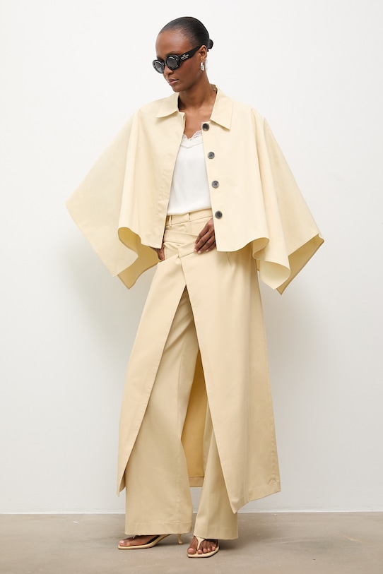 Answear.LAB kurtka oversize damska żółty WS26-KUD011