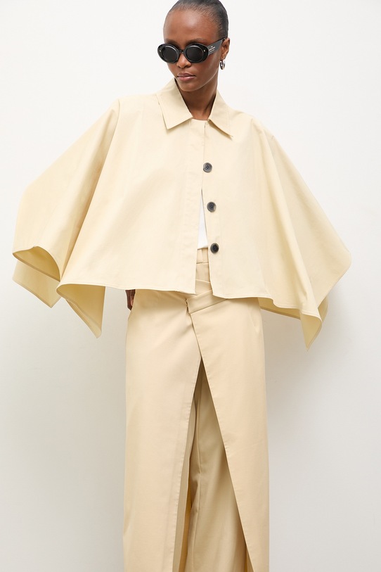 Answear.LAB kurtka oversize damska żółty WS26-KUD011