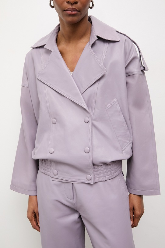 Answear.LAB kurtka damska skórzana CHARLOTTE z kolekcji Unscripted fioletowy WS26-KUD012