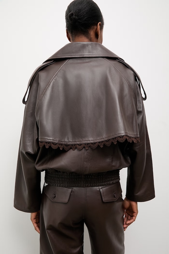 Odzież Answear.LAB kurtka damska skórzana LOTTIE z kolekcji Unscripted WS26-KUD013 brązowy