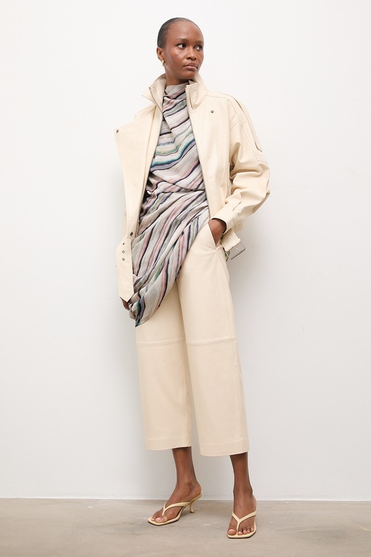 Answear.LAB ramoneska damska skórzana YARA z kolekcji Unscripted WS26-KUD014 beżowy WS26