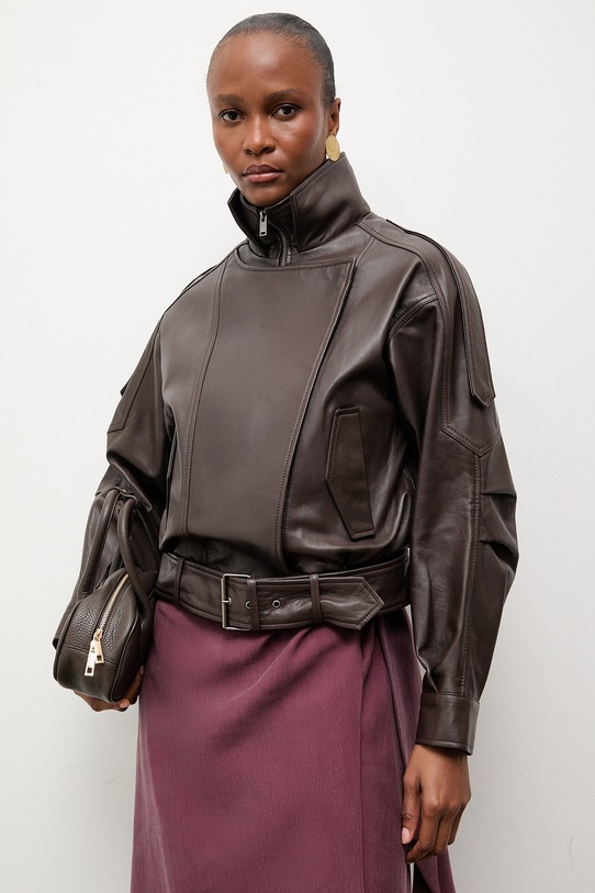 Answear.LAB ramoneska damska skórzana YARA z kolekcji Unscripted brązowy WS26-KUD014