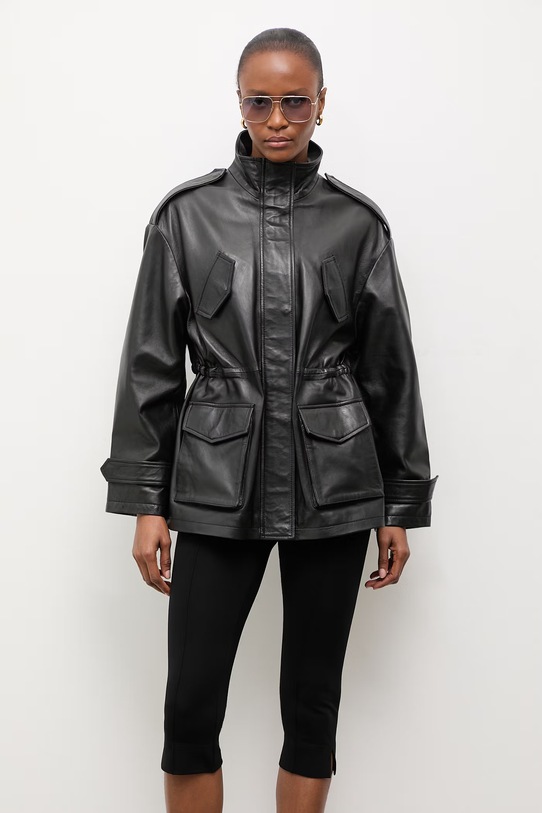 Answear.LAB kurtka damska skórzana ZEYA z kolekcji Unscripted czarny WS26-KUD016