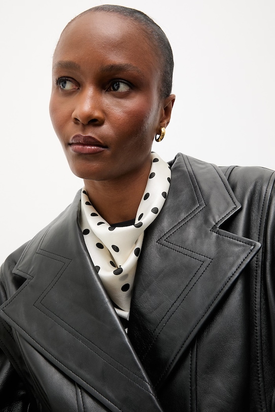 Answear.LAB kurtka skórzana NOOR z kolekcji Unscripted WS26-KUD017 czarny