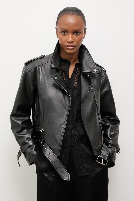 Answear.LAB ramoneska skórzana SURI z kolekcji Unscripted czarny WS26-KUD018