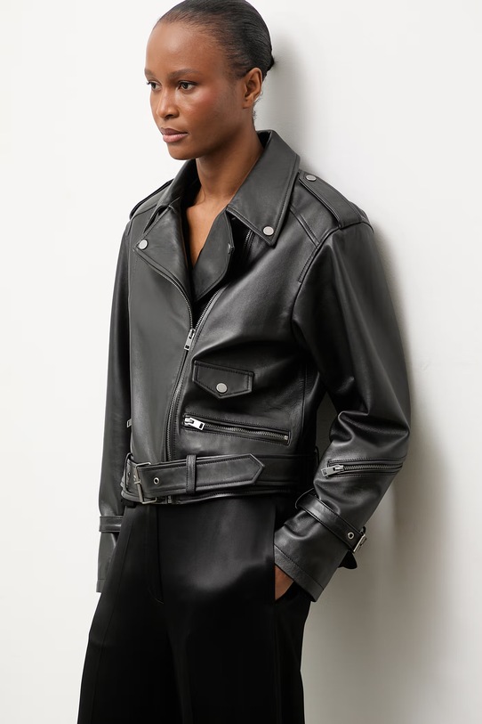 Odzież Answear.LAB ramoneska skórzana SURI z kolekcji Unscripted WS26-KUD018 czarny