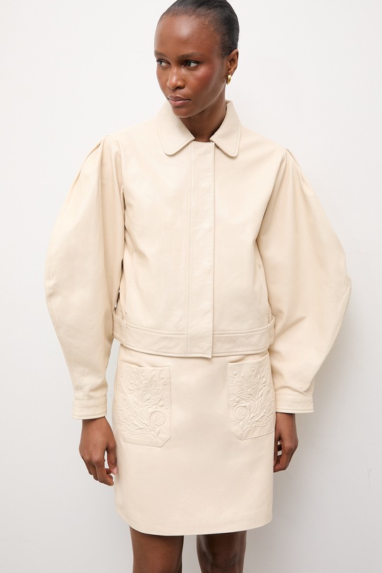 Answear.LAB kurtka skórzana LEYLANI z kolekcji Unscripted beżowy WS26-KUD019