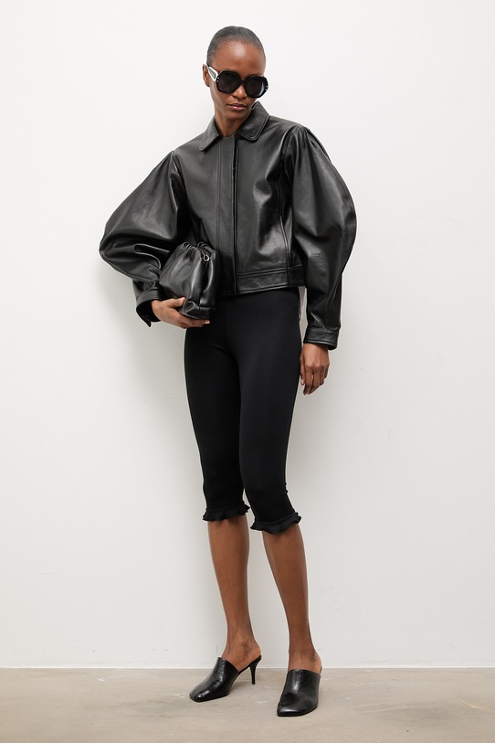 Answear.LAB kurtka skórzana LEYLANI z kolekcji Unscripted czarny WS26-KUD019