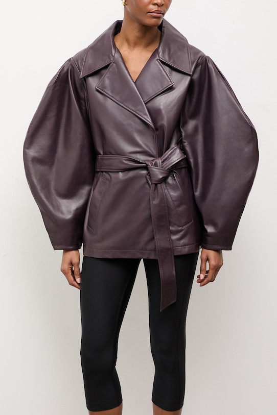 Answear.LAB kurtka skórzana LANI z kolekcji Unscripted bordowy WS26-KUD020
