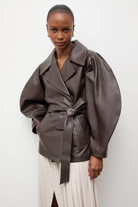 Answear.LAB kurtka skórzana LANI z kolekcji Unscripted brązowy WS26-KUD020