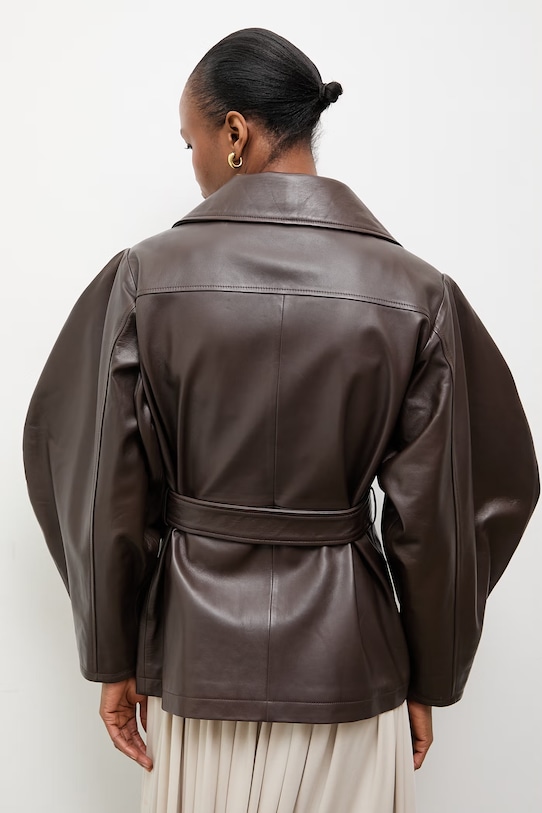 Odzież Answear.LAB kurtka skórzana LANI z kolekcji Unscripted WS26-KUD020 brązowy
