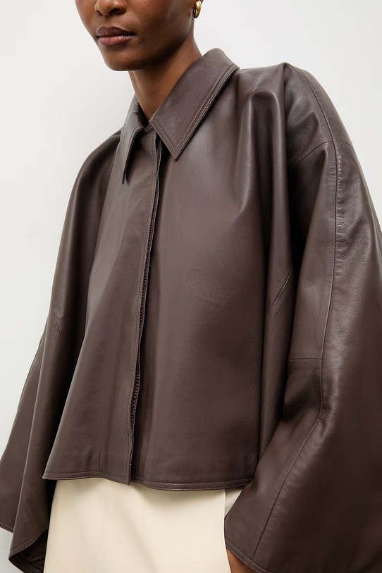 Answear.LAB kurtka damska skórzana VEXA WS26-KUD021 brązowy