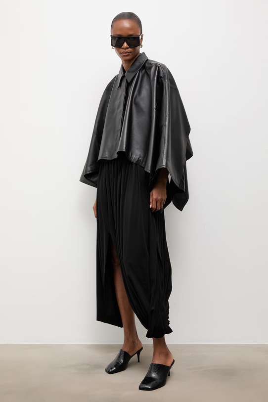 Answear.LAB kurtka damska skórzana VEXA czarny WS26-KUD021