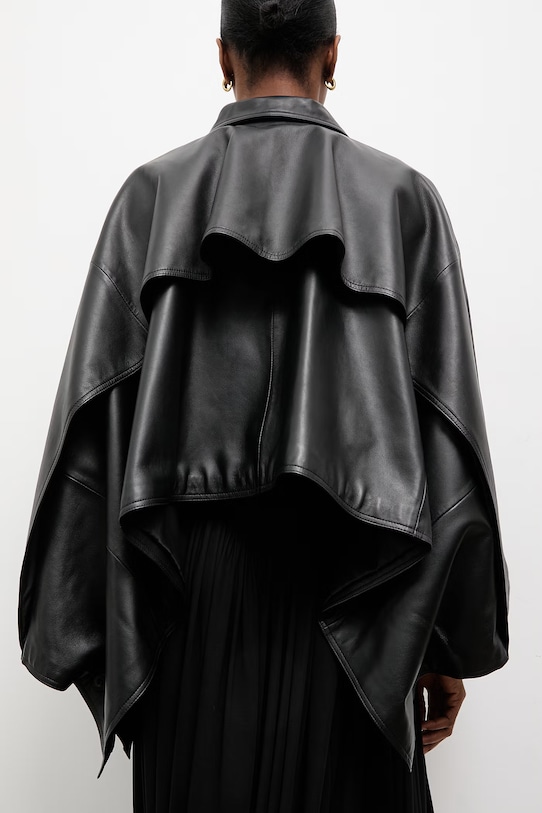 Odzież Answear.LAB kurtka damska skórzana VEXA WS26-KUD021 czarny
