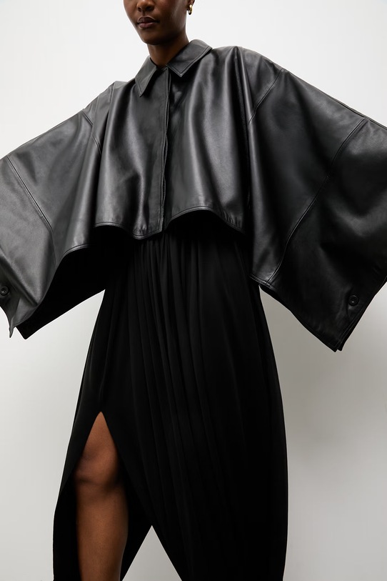 Answear.LAB kurtka damska skórzana VEXA WS26-KUD021 czarny