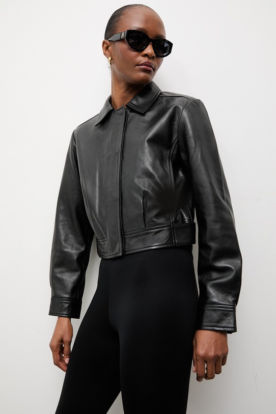 Odzież Answear.LAB kurtka damska skórzana LUMA WS26-KUD022 czarny