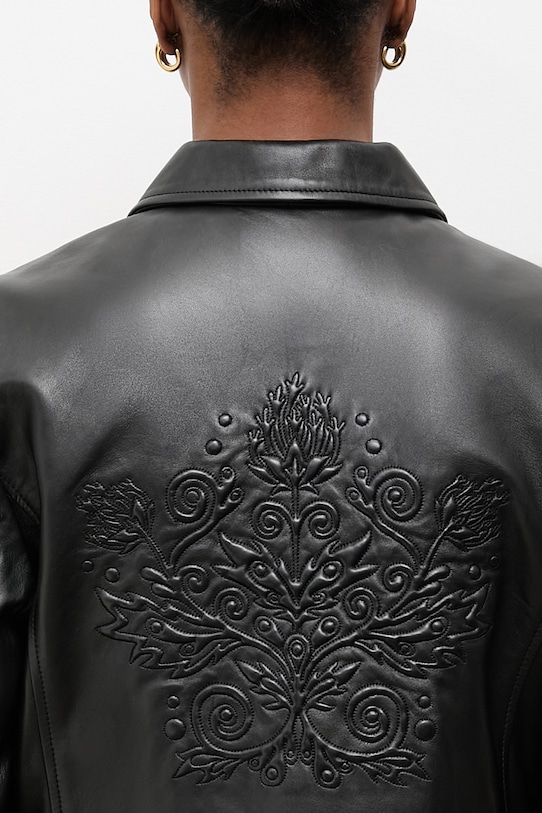 Answear.LAB kurtka damska skórzana LUMA czarny WS26-KUD022