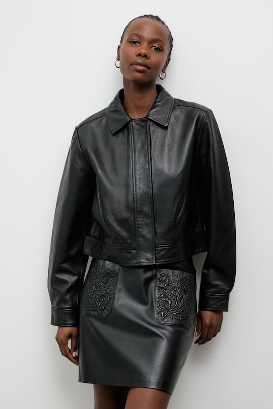 Answear.LAB kurtka damska skórzana LUMA czarny LUMA