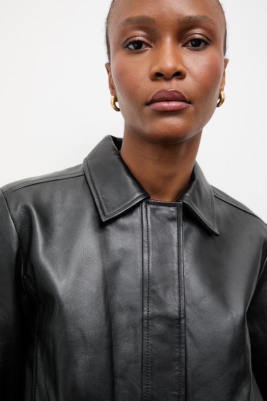 Answear.LAB kurtka damska skórzana LUMA WS26-KUD022 czarny