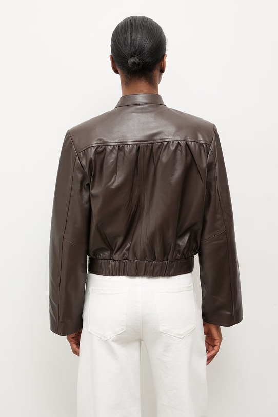 Odzież Answear.LAB kurtka damska skórzana MEMO z kolekcji Unscripted WS26-KUD023 brązowy