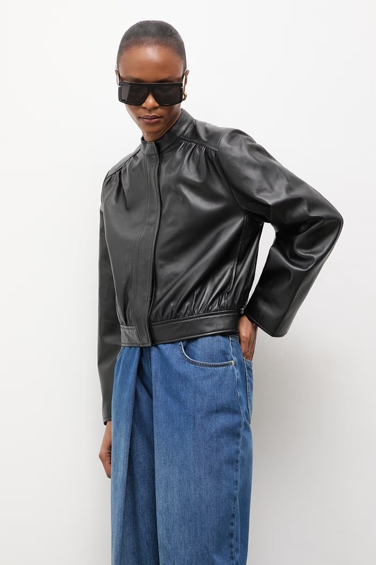 Answear.LAB kurtka damska skórzana MEMO z kolekcji Unscripted czarny WS26-KUD023