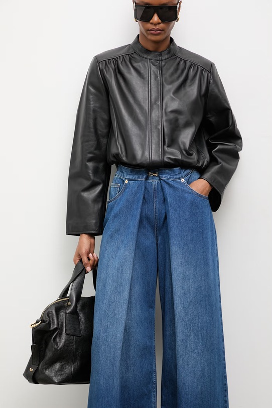 Answear.LAB kurtka damska skórzana MEMO z kolekcji Unscripted WS26-KUD023 czarny