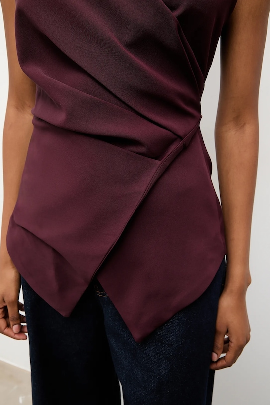 Answear.LAB kamizelka bordowy 120684.tok