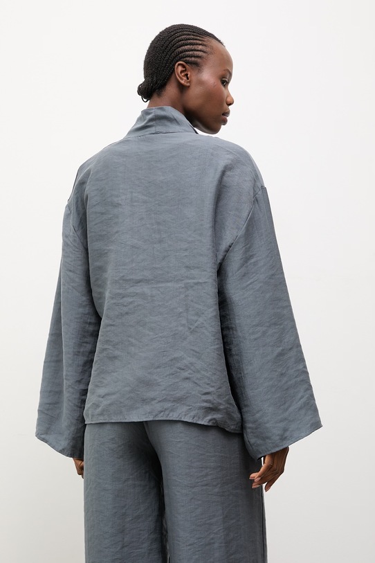 Odzież Answear.LAB marynarka damska z lyocellem WS26-KZD006 niebieski