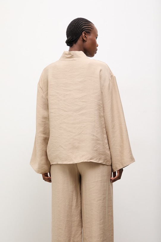 Odzież Answear.LAB marynarka damska z lyocellem WS26-KZD006 beżowy