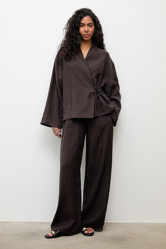 Answear.LAB пиджак для женщин с лиоцеллом 34543.tok коричневый WS26