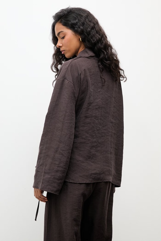Одежда Answear.LAB пиджак для женщин с лиоцеллом 34543.tok коричневый
