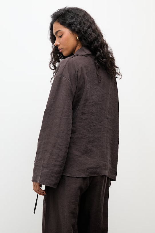 Одежда Answear.LAB пиджак для женщин с лиоцеллом 34543.tok коричневый