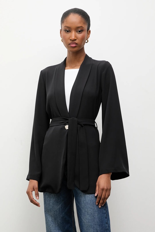 Answear.LAB marynarka tkanina czarny 93722.iok