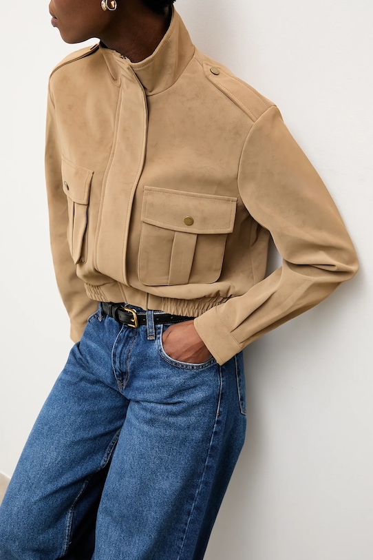 Answear.LAB kurtka beżowy 8808.FLK