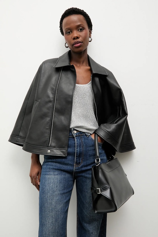 Answear.LAB poncho 8809.FLK czarny WS26