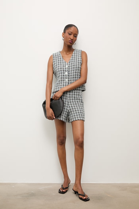 Answear.LAB kamizelka jednorzędowa damska WS26-MKD010 niebieski WS26