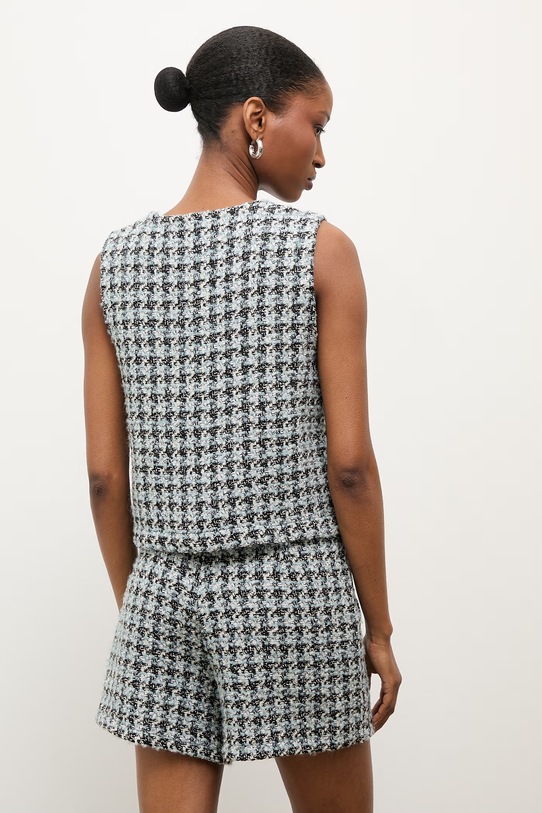 Odzież Answear.LAB kamizelka jednorzędowa damska WS26-MKD010 niebieski