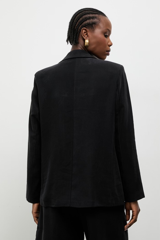 Odzież Answear.LAB marynarka jednorzędowa damska z wiskozy 95065.iak czarny