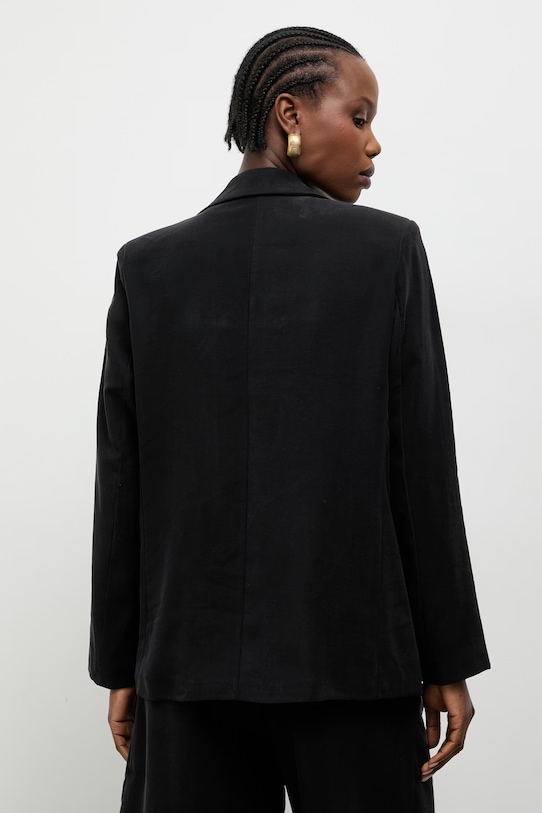 Odzież Answear.LAB marynarka jednorzędowa damska z wiskozy 95065.iak czarny