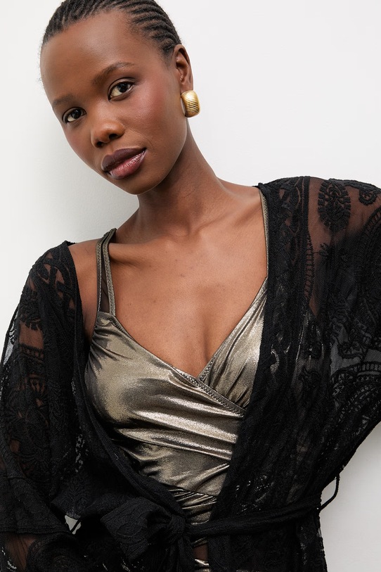 Answear.LAB narzutka plażowa LU5563.fak czarny